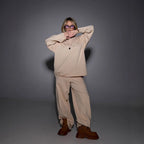 Casual Oversized Sweatshirt and Wide Jogger Set