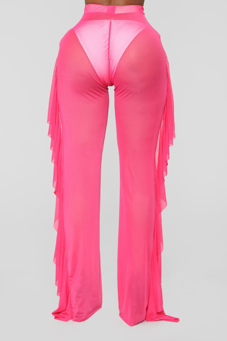 Women's Pull-On Boho Pants with Ruffles