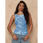 Women's Sleeveless Floral Top