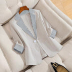 Women's Elegant Linen Blazer Jacket