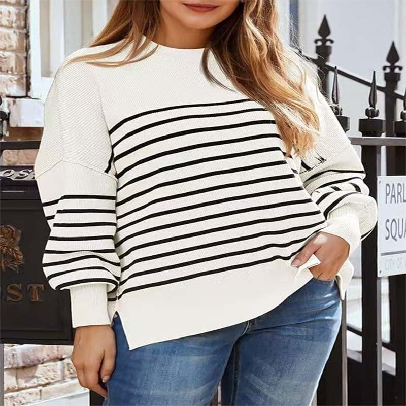 Women's Striped Sweatshirt Pullover
