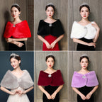 Women's Elegant and Luxurious Faux Fur Cape