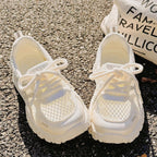 Women's Breathable Sneakers with Mesh Design and Glitter Accents