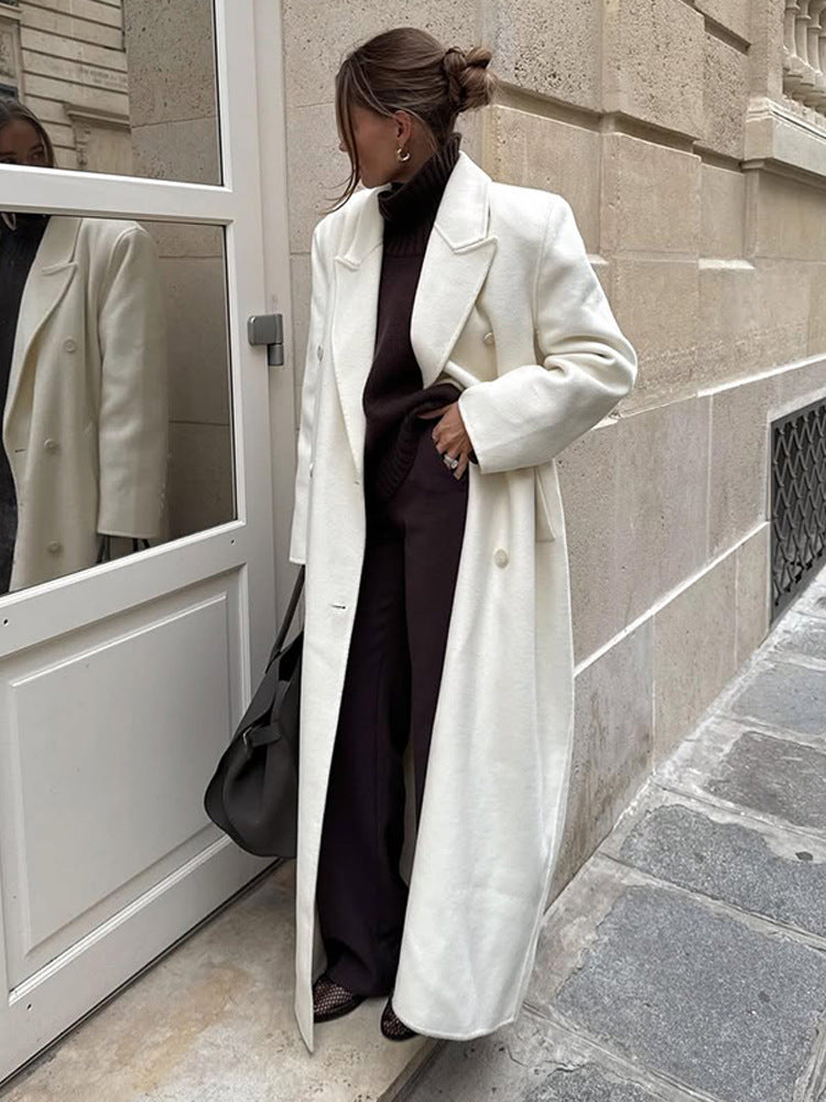 Elegant Oversized Wool-Blend Coat