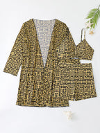 Women's Swimwear Set with Stylish Kimono and Shorts