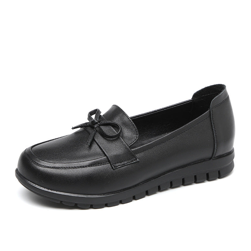 Women's Ballet Flats with Elegant Bow Accents and Non-Slip Sole