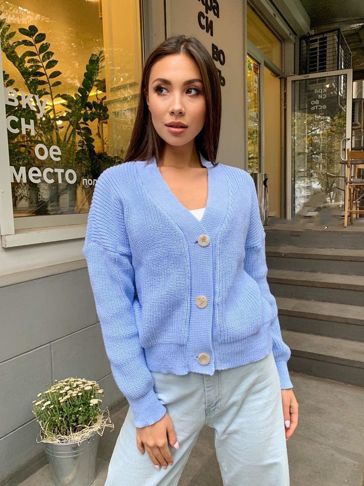 Women's Knit Cardigan with Button Detail