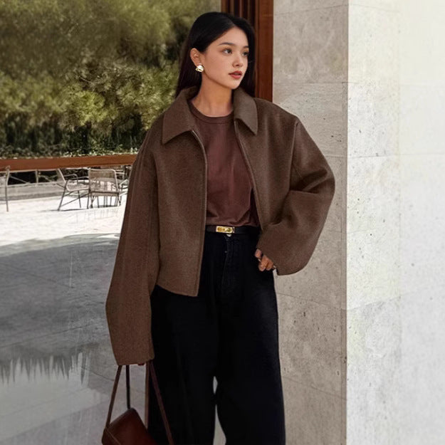 Women's Elegant Soft Material Oversized Short Jacket