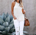 Women's Sleeveless Textured Knit Top