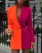 Women's Two-Tone Blazer Dress
