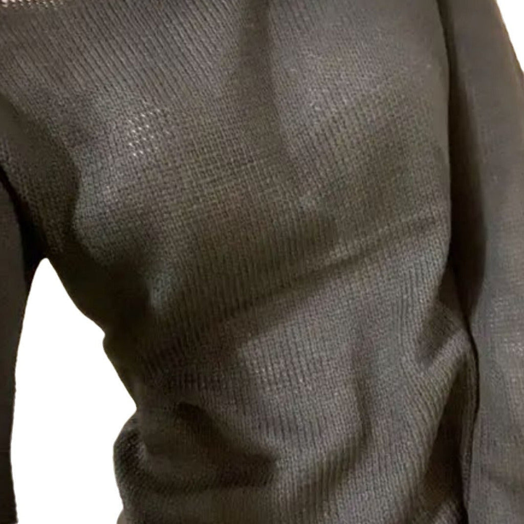 Women's Elegant Fine Knit Sweater with Casual Cut and Crew Neck