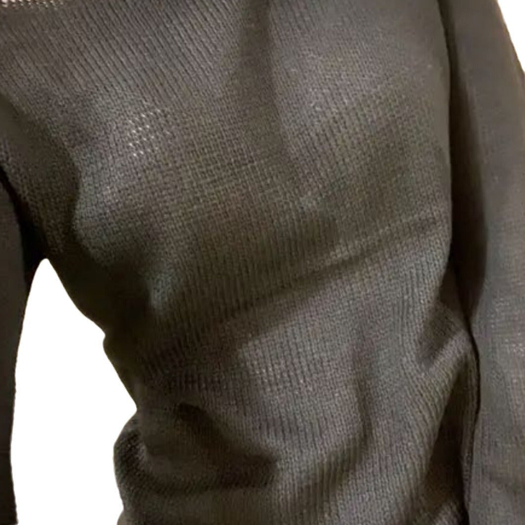 Women's Elegant Fine Knit Sweater with Casual Cut and Crew Neck
