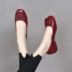 Women's Ballet Flats with Elegant Braided Detail and Comfortable Sole