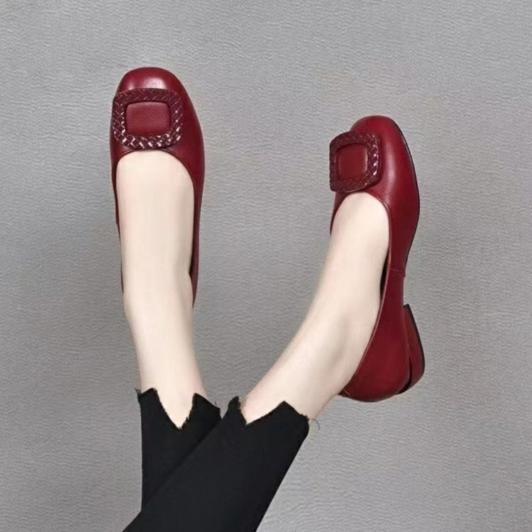 Women's Ballet Flats with Elegant Braided Detail and Comfortable Sole