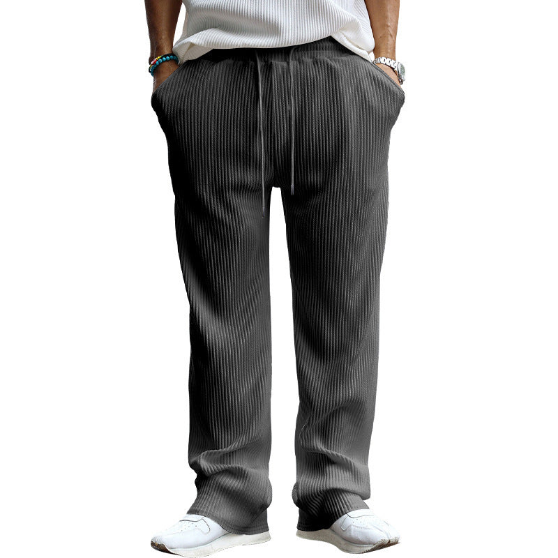 Women's Elegant Relaxed Fit Pants with Elastic Waist