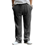 Women's Elegant Relaxed Fit Pants with Elastic Waist