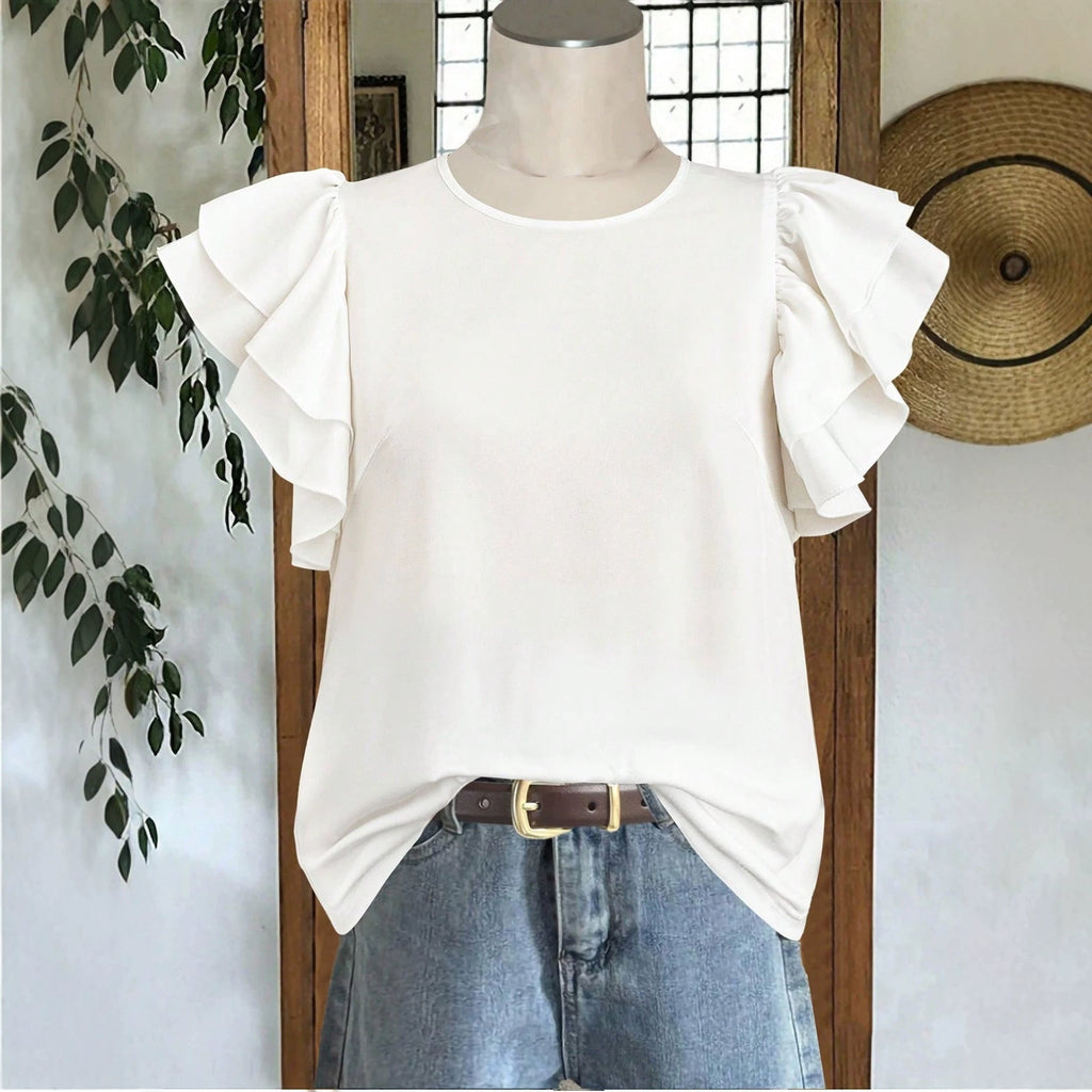 Elegant Women's Blouse with Ruffle Details