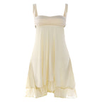 Women's Chiffon Dress with Flowing Hem and Sweetheart Neckline