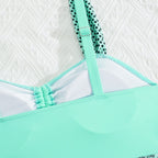 Women's Swimsuit Set with Feminine Skirt and Adjustable Straps