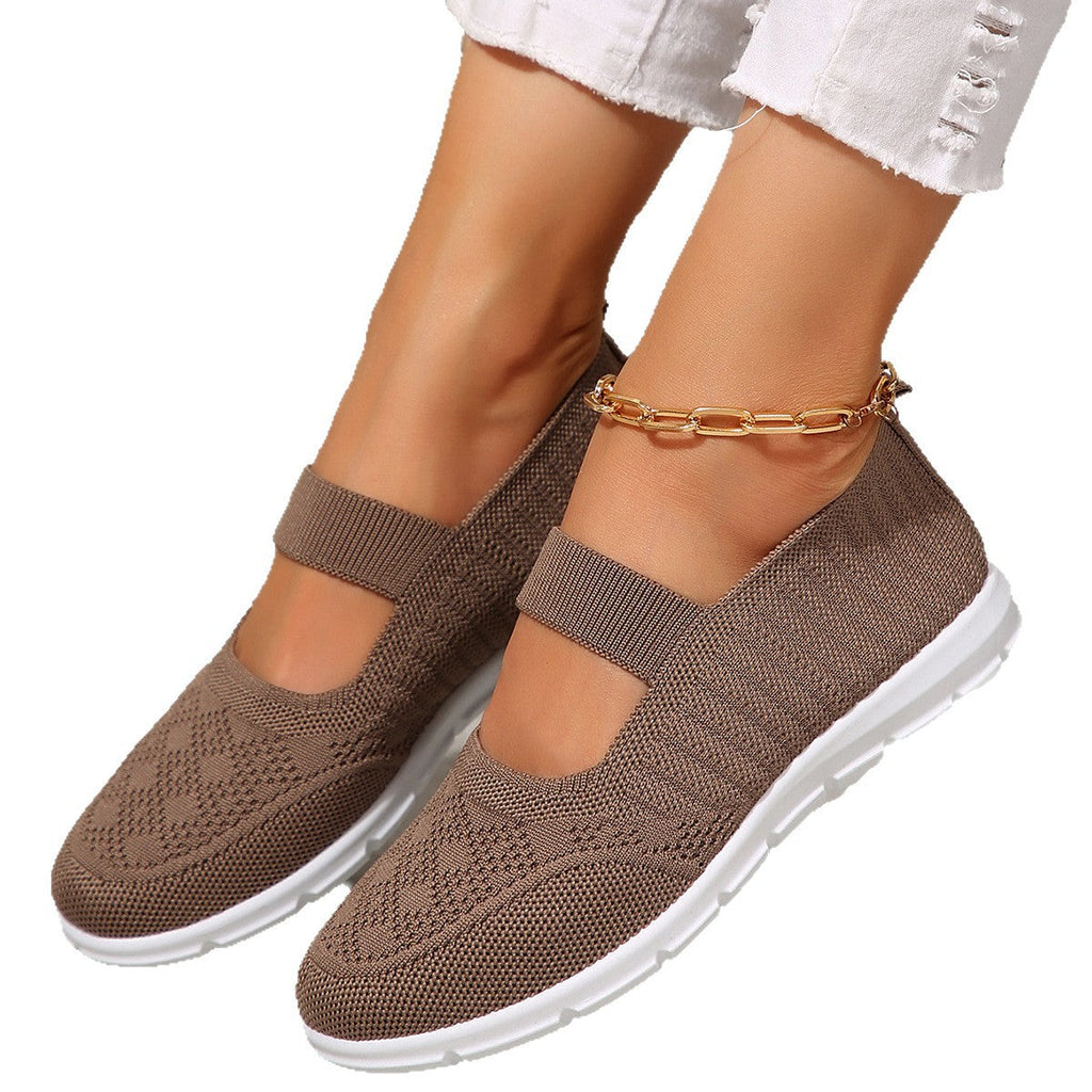 Women's Breathable and Flexible Ballet Flats with Elastic Strap