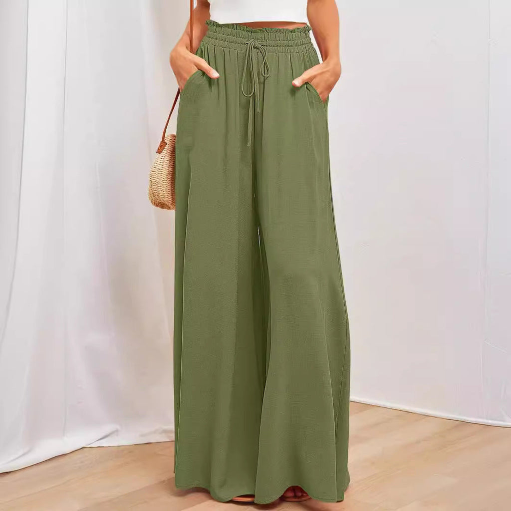 Women's Maxi Skirt with Elastic Waistband and Pockets