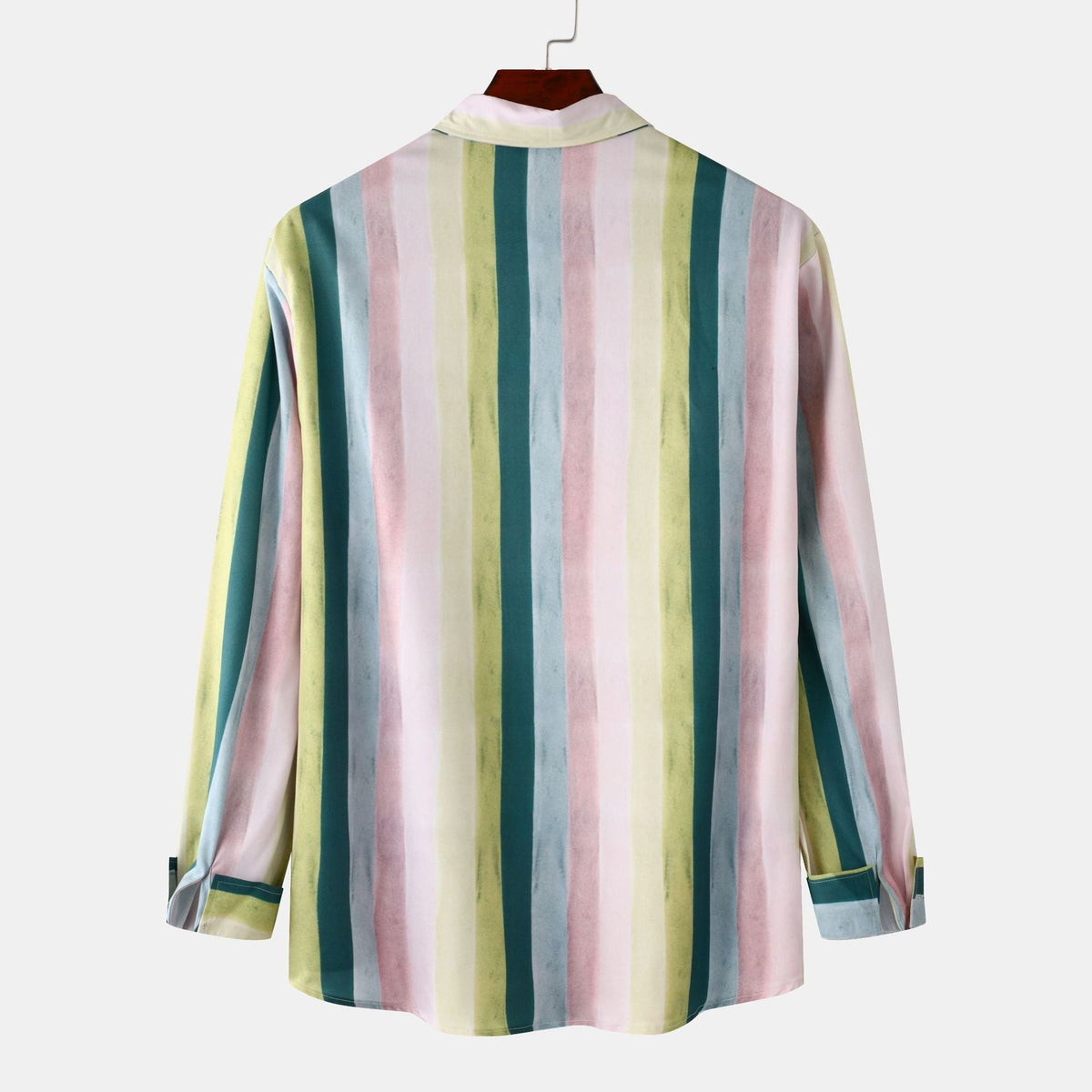 Women's Long-Sleeve Shirt with Colorful Stripe Pattern and Modern Cut