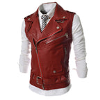 Women's Biker Vest with Asymmetric Zipper