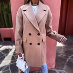 Women's Elegant and Structured Double-Breasted Coat