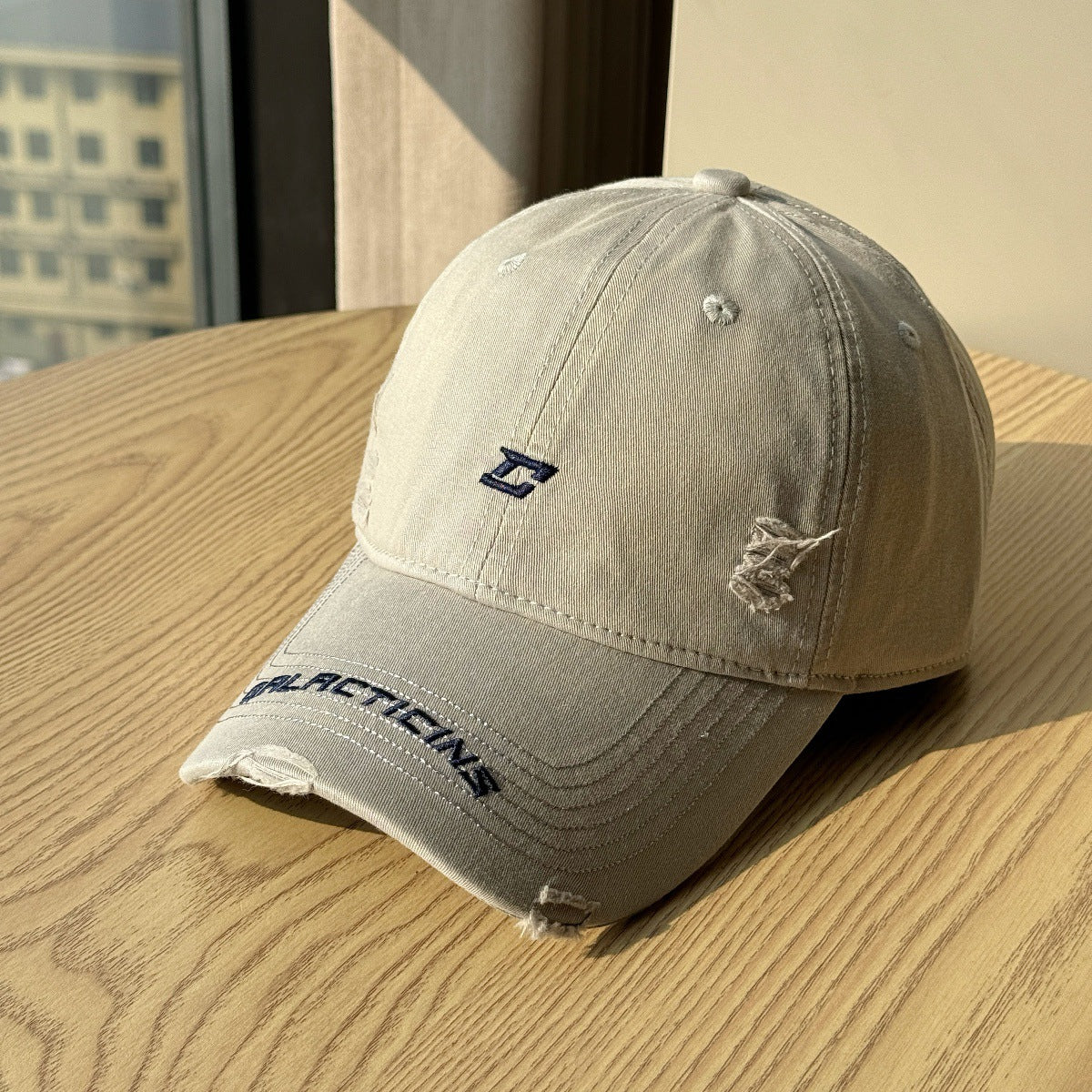 Men's Distressed Denim Baseball Cap