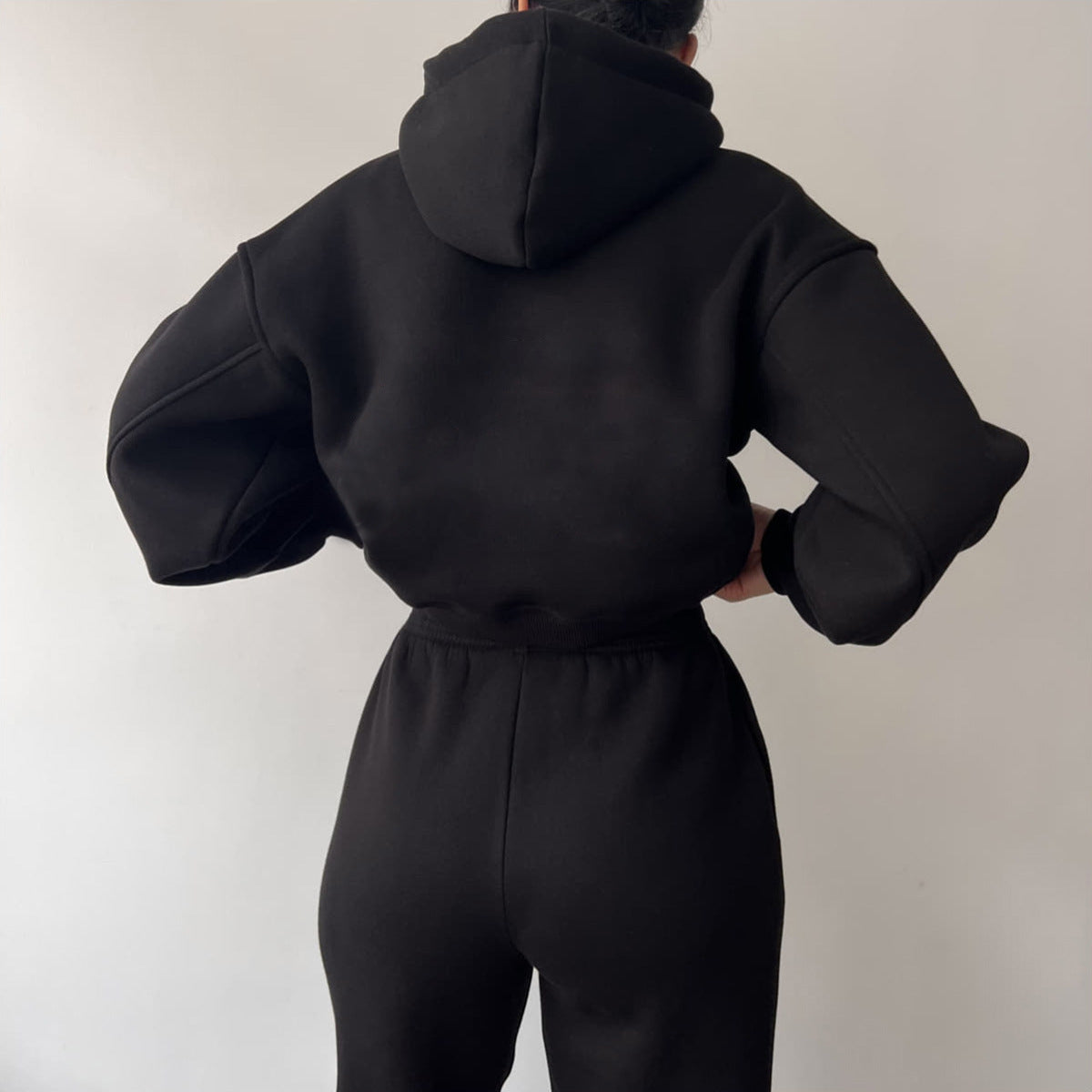 Fashionable Casual Wide-Leg Hoodie Set