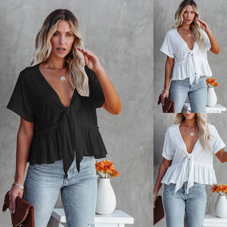 Women's Blouse with Casual Fit and Gathered Details