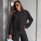 Women's Elegant Minimalist Zip Jacket