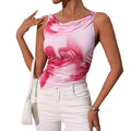 Women's Sleeveless Top with Draped Design