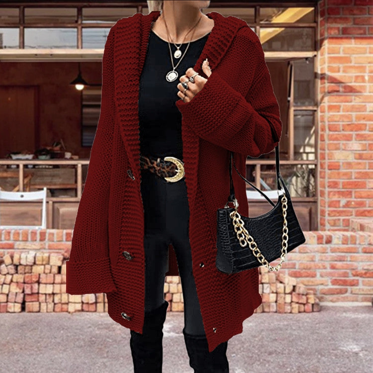 Women's Oversized Chunky Knit Cardigan with Pockets
