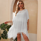 Women's Airy Beach Kaftan with Decorative Tassels