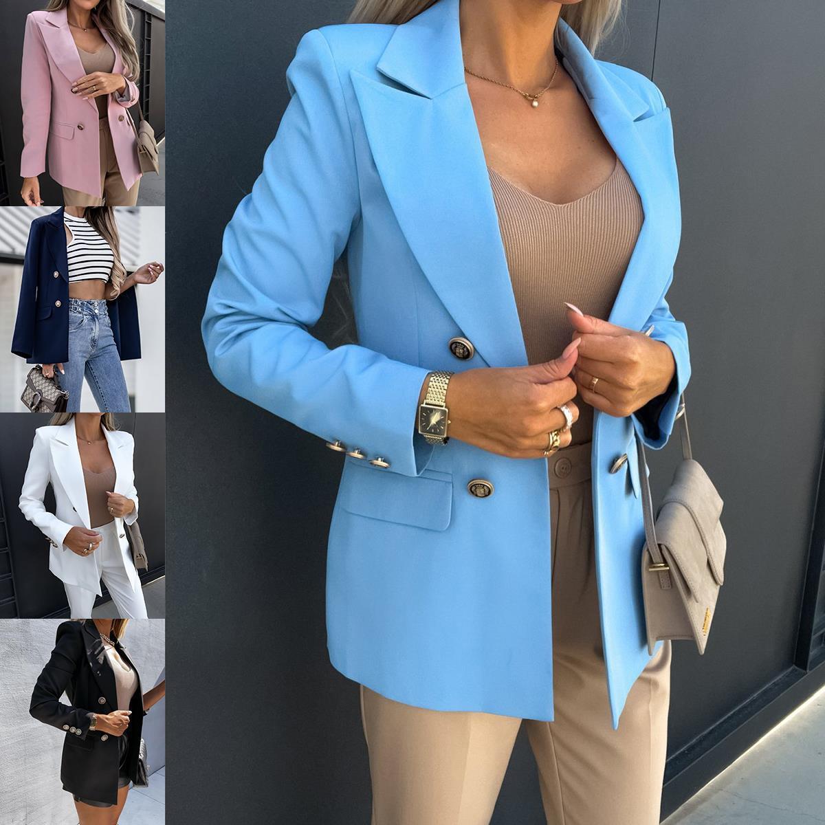 Women's Tailored Double-Breasted Blazer