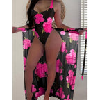 Women's Swimsuit Set with Elegant Wrap Skirt