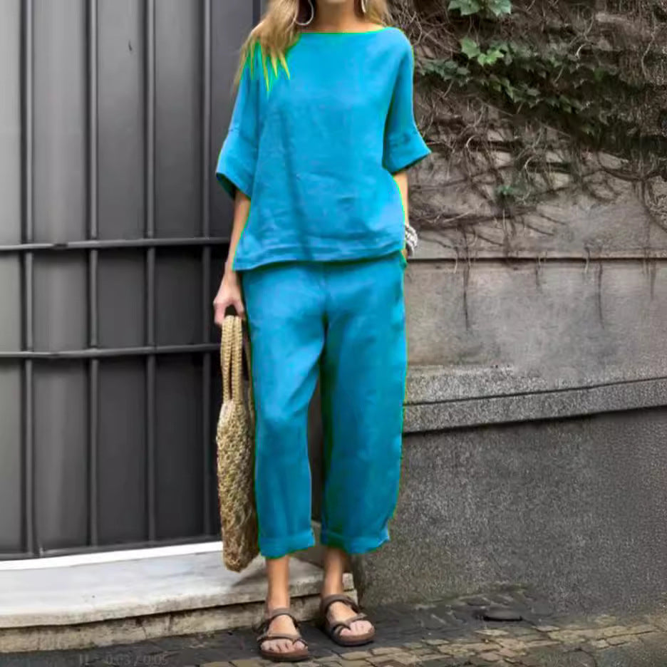 Women's Casual Lounge Set in Breathable Fabric