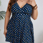 Women's Polka Dot V-Neck Summer Dress