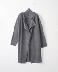 Women's Knit Coat with Casual Cut and Modern Details