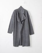 Women's Knit Coat with Casual Cut and Modern Details