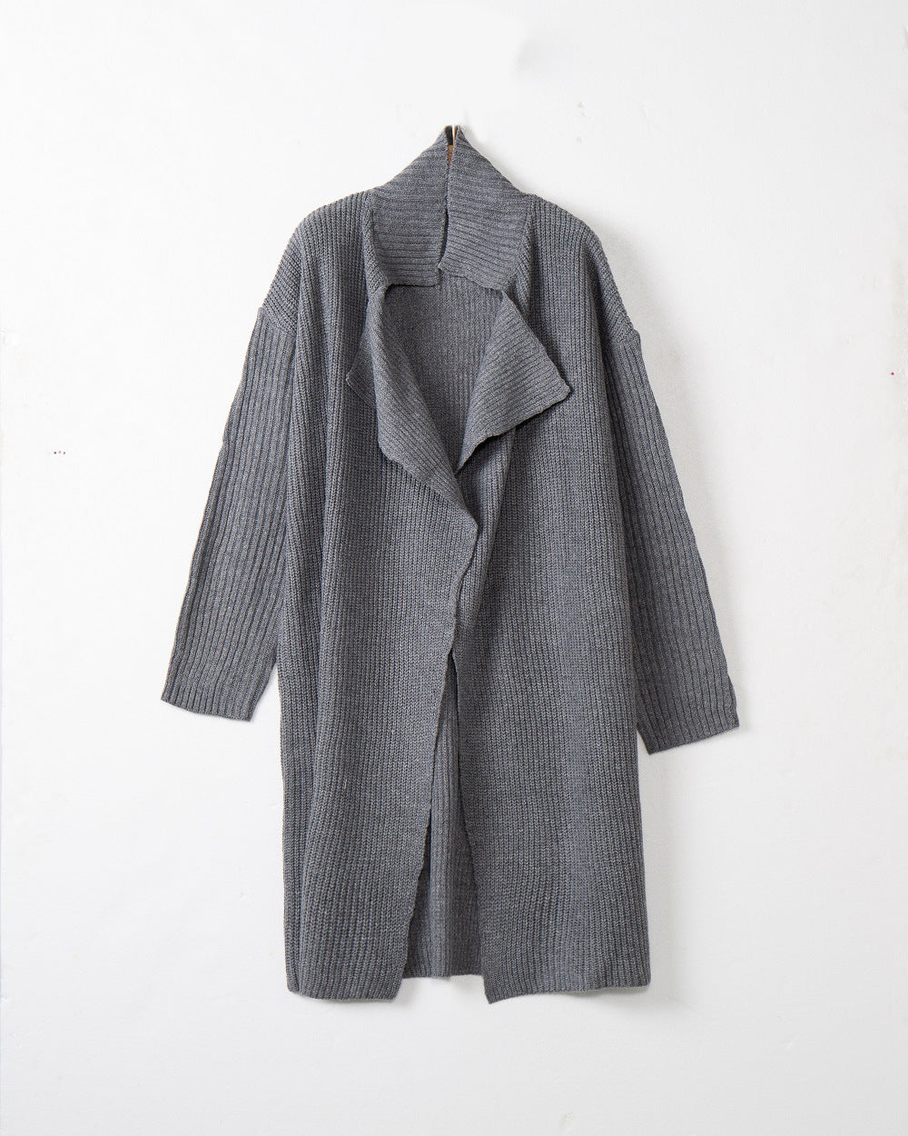 Women's Knit Coat with Casual Cut and Modern Details