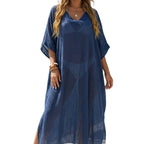 Women's Airy Beach Kaftan with V-Neck