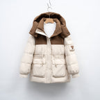 Women's Fashionable Winter Jacket with Functional Pockets and Large Hood