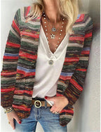Women's Colorful Cardigan with Modern Design