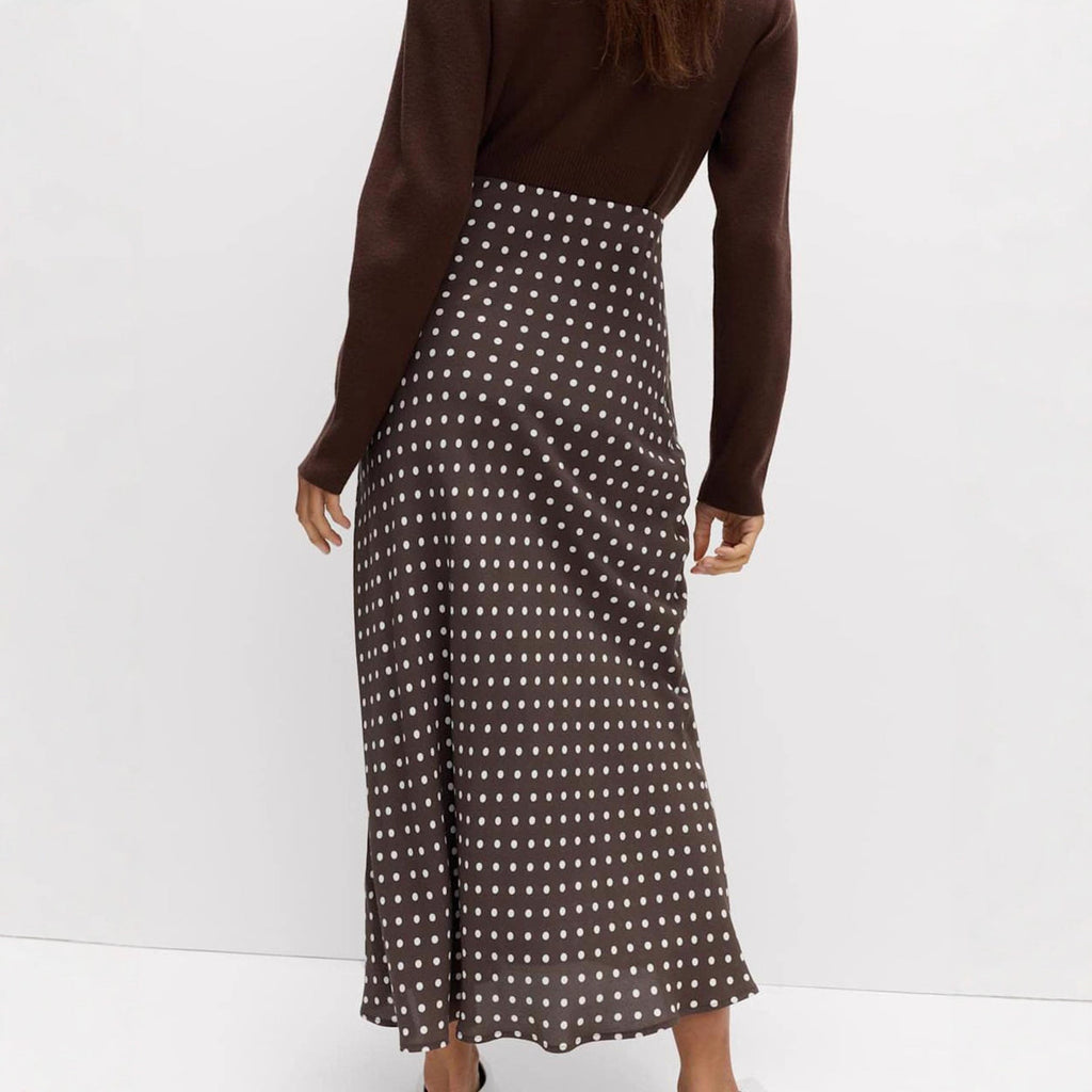 Women's Flowy Polka Dot Maxi Skirt