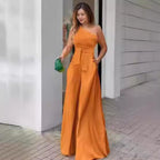 Elegant One-Shoulder Jumpsuit with Belt