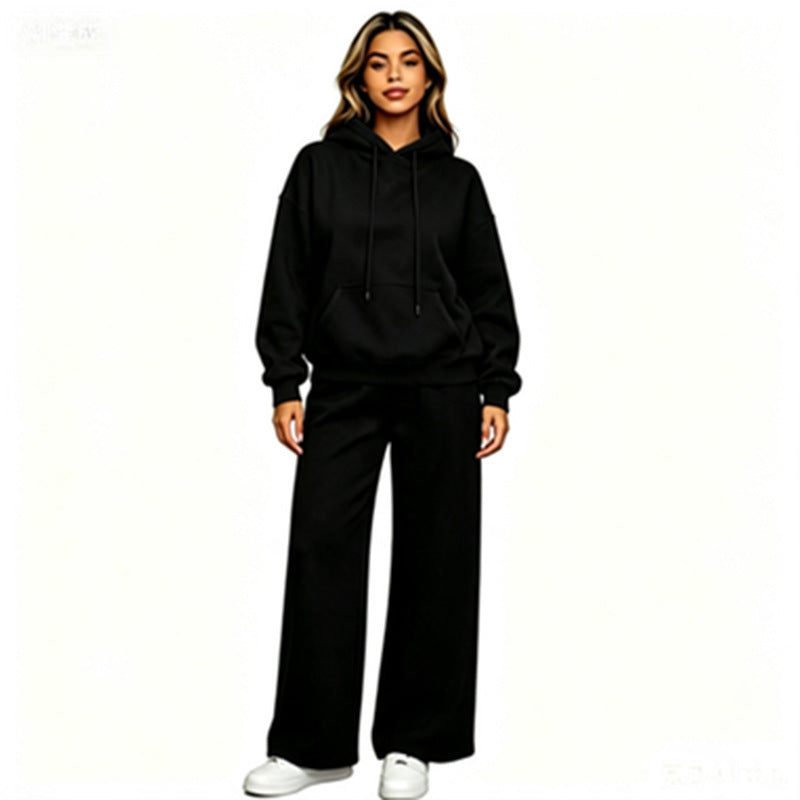 Women's Comfortable Oversized Hoodie and Wide Jogging Pants Set