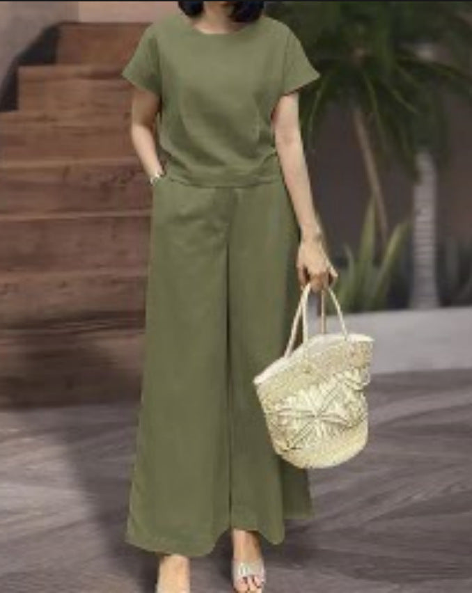 Women's Casual Wide-Cut Two-Piece Set