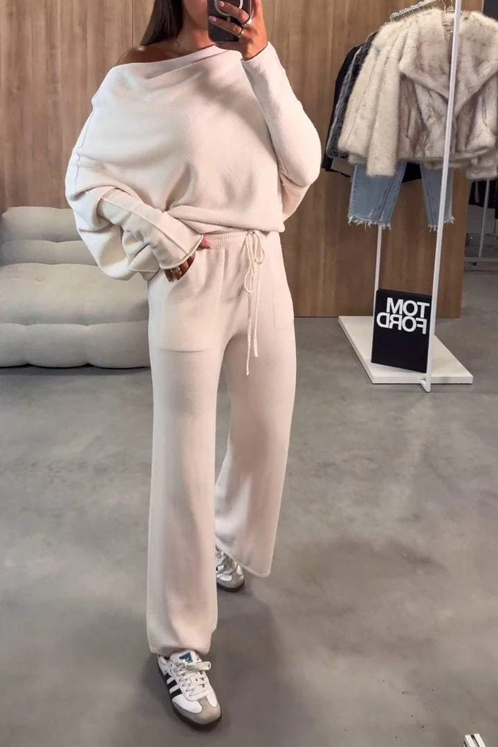 Women's Comfortable and Elegant Loungewear Set with Wide Cut